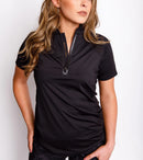 New Calliope Golf Black Lady Player Golf Polo Size S MSP$98-1