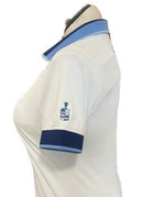 New Women's G/Fore Zip Tech Pique Golf Polo White/Blue MSP$130-6