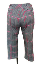 Tail Activewear Women's Black & Pink Plaid Golf Capri Pants Size 12 MSP$95-3