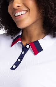 New Kinona Women's White Let Loose Short Sleeve Golf Top MSP$124