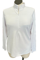 Annika by Cutter & Buck White 1/4 Hidden Zip Pullover Size XL-1