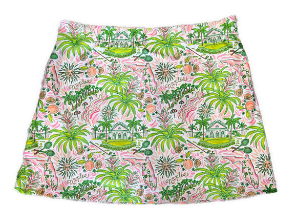 Kaeli Smith Green and White Naples Print Skort Size XL MSP$110