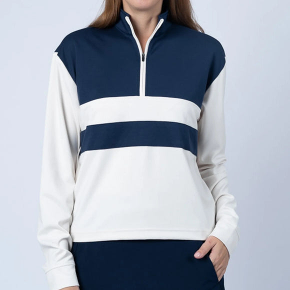 New Women's Swannies Leigh Quarter Zip - Midnight Navy
