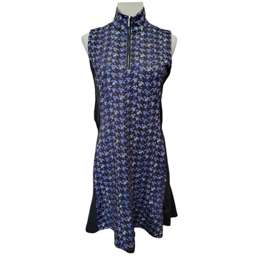 EP NY Violet Striped Houndstooth Print Women's Sleeveless Golf Dress Size M MSP$134