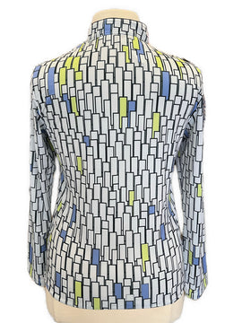 Jamie Sadock Sunsense Multicolored Geo Print Sun Shirt Size L MSP$98 - 0