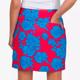 Jofit Mina Bold Floral Print Golf Skort- Red/Blue Size L MSP$92 - 0