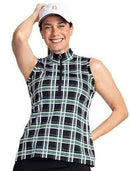 New Kinona Tartan Plaid Women's Sleeveless Golf Top MSP$114-1