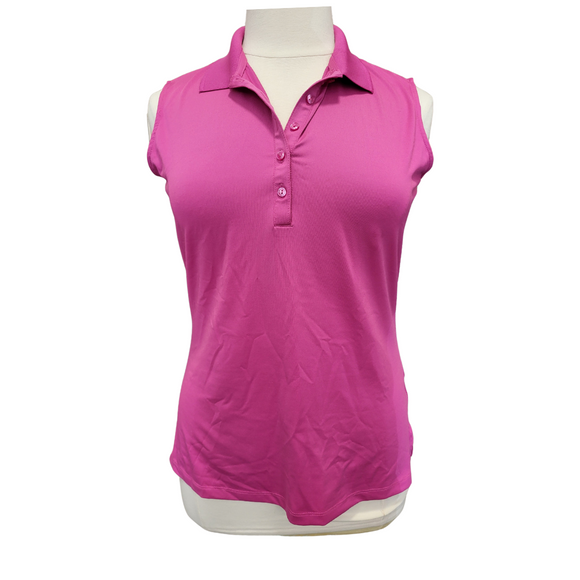 Callaway Magenta Women's Sleeveless Polo Size XL MSP$54