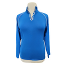 G/Fore Women's Royal Blue Zip Golf Pullover w/ Logo Size XL MSP$130-1