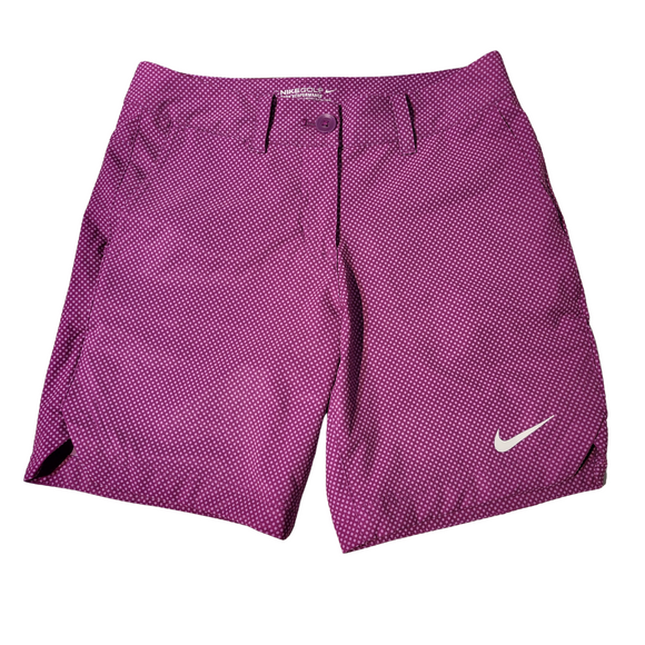 Nike Purple Polka Dot Patterned Women's Golf Shorts Size 2
