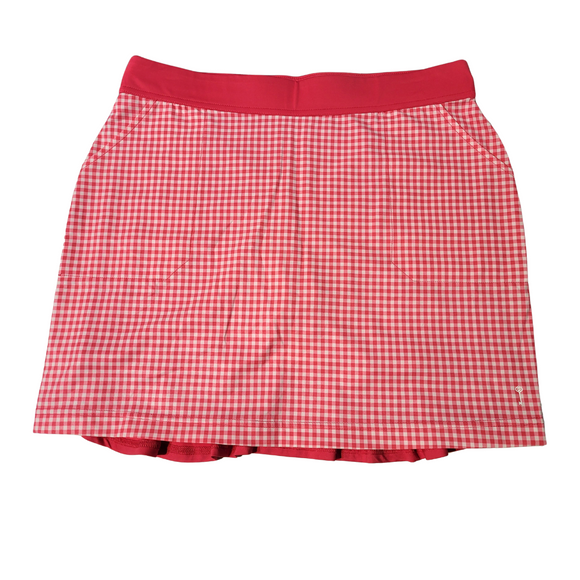 NEW Belyn Key 16.5" Pink Gingham Golf Skort Size M MSP$110