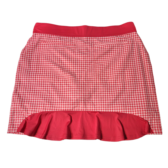 NEW Belyn Key 16.5" Pink Gingham Golf Skort Size M MSP$110