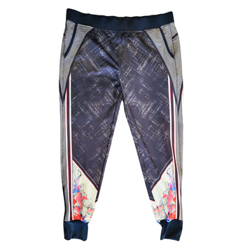 New Lucky in Love Blueprint & Floral Women's Joggers - Midnight Size M MSP$124 - 0