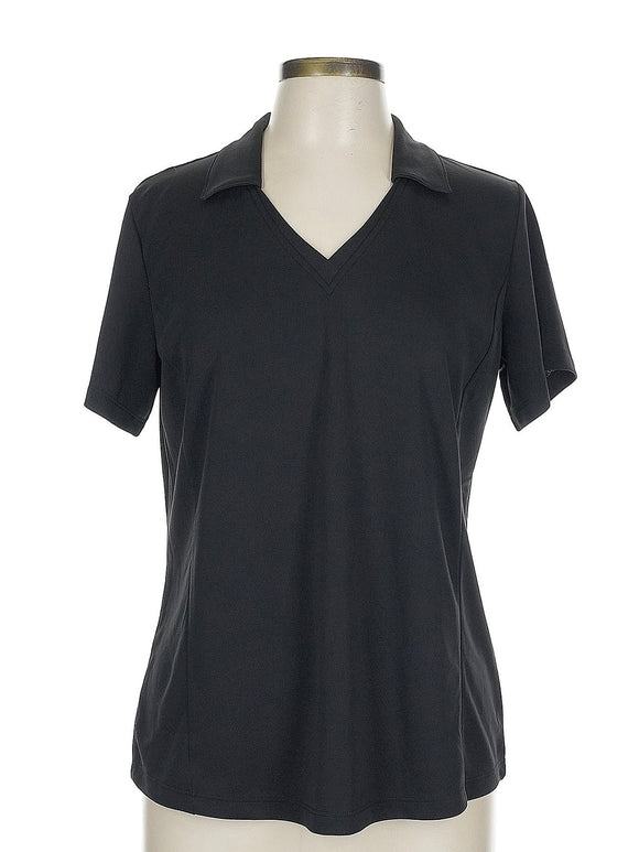 New Lady Hagen Black Short Sleeve Golf Polo Size L