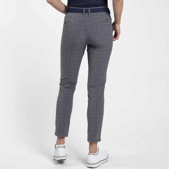 New Kjus Women's Ikala 7/8 Tregg Plaid Ankle Golf Pants MSP$249
