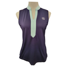Fairway & Greene Navy Sleeveless Golf Polo w/ Seersucker Trim & Logo Size S  MSp$125-3