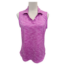 Lady Hagen Fuchsia Heather Sleeveess Golf Polo Size M-1