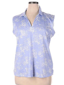 Pebble Beach Women's Purple Print Sleeveless Golf Top Size XL-1