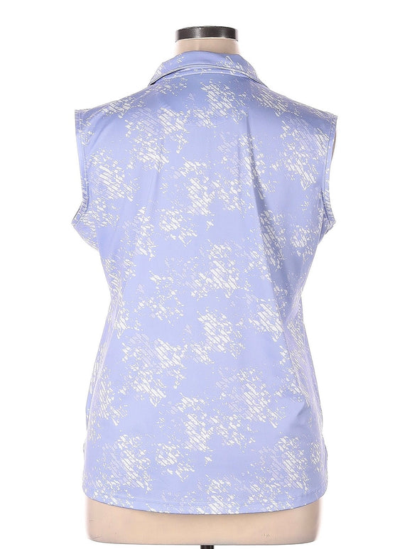 Pebble Beach Women's Purple Print Sleeveless Golf Top Size XL