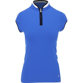 New Women's Lohla Sport The Rosie Cap Sleeve Golf Top- Blueberry MSP$130