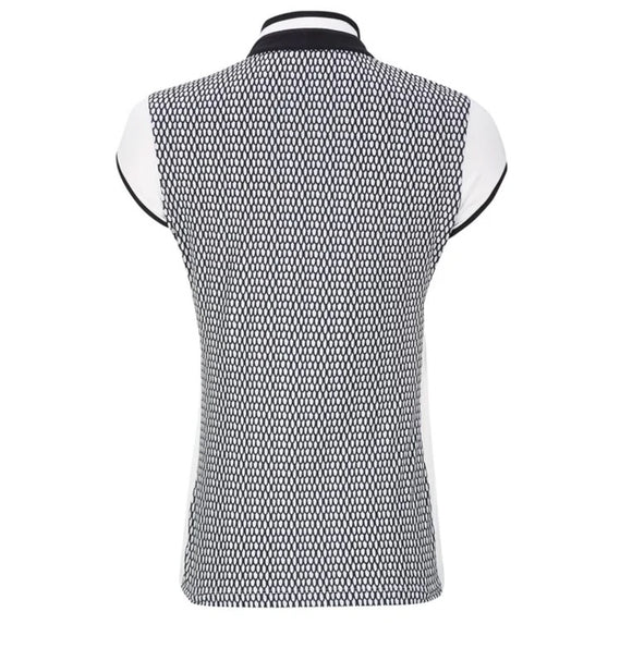 New Lohla Sport The Trevi Cap Sleeve Golf Top Navy/White MSP$130