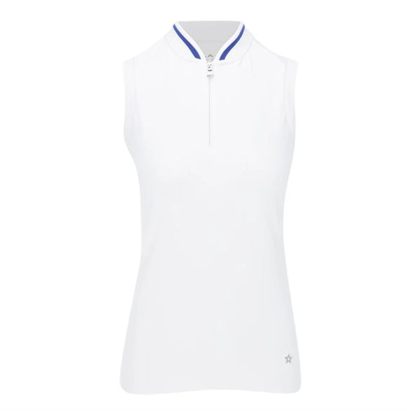 New Lohla Sport Maddie White Sleeveless Top Size M/long MSP$130