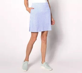 Susan Graver Gingham 19.5" Golf Skort MSP$50