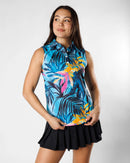 New Women's Sunday Swagger Paradise Found Sleeveless Golf Polo-1