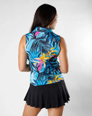 New Women's Sunday Swagger Paradise Found Sleeveless Golf Polo-2