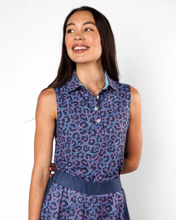 New Sunday Swagger Women's Wildcat Sleeveless Golf Polo