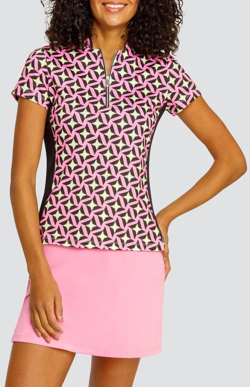 New Tail Activewear Women's Jazmine Short Sleeve Golf Top - Elated MSP$101