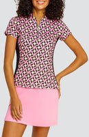 New Tail Activewear Women's Jazmine Short Sleeve Golf Top - Elated MSP$101-1