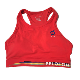 Peloton Red 'USA' Sports Bra Size L MSP$58