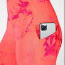 Fabletics Pink & Coral Oasis Tie-Dye Leggings Size M-3
