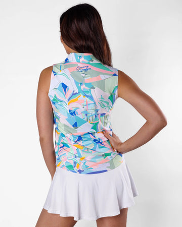 New Sunday Swagger Sleeveless Women's Golf Polo - Bird's Eye - 0