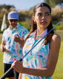 New Sunday Swagger Sleeveless Women's Golf Polo - Bird's Eye-3