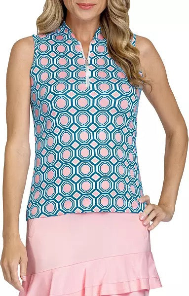 New Tail Activewear Mea Sleeveless Golf Top - Crystal Gems Size XXL MSP$96