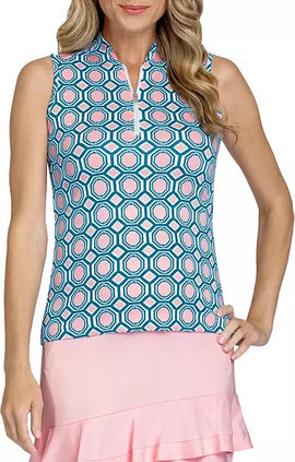 New Tail Activewear Mea Sleeveless Golf Top - Crystal Gems Size XXL MSP$96