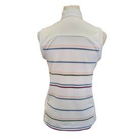 Ralph Lauren RLX Multicolored Stripe Sleeveless Polo w/ Scallop Collar Size S - 0