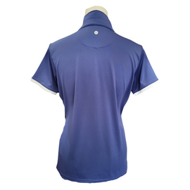 EP NY Women's Navy Zip Golf Polo w/ White Trim Size M MSP$84 - 0