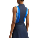 New G/FORE Womens Colour Block Silky Tech Nylon Sleeveless Golf Polo Size L MSP$110-3