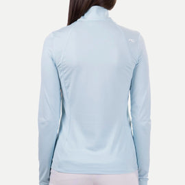 New Women's Kjus Collagen Midlayer Golf Half Zip -Icy Bllue MSP$199 - 0