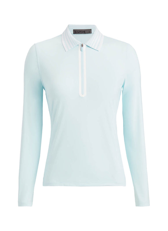 New G/Fore Silky Tech Nylon Quarter Zip Ladies Golf Polo - Daybreak MSP$120