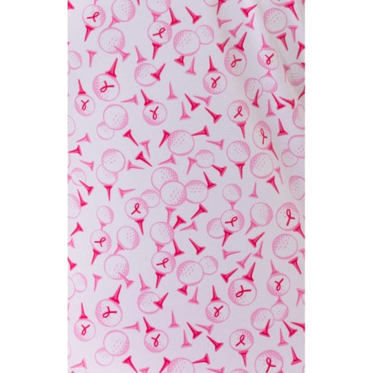 New SanSoleil Ladies & Plus Size SOLCOOL Print Long Sleeve Zip Mock Golf Sun Shirts - Play 4 Pink MSP$104