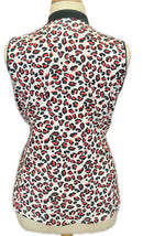 Tail White Label White, Black & Red Leopard Print Sleeveless Golf Top Size XXL-3