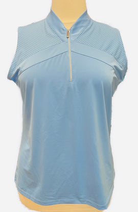 Tail Activewear White & Powder Blue Sleeveless Golf Top Size XXL MSP$92