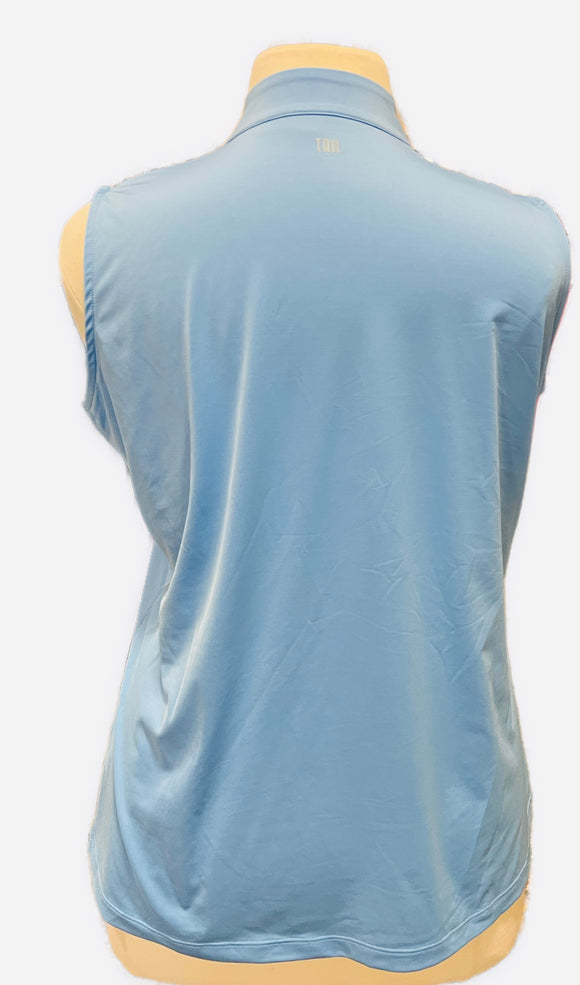 Tail Activewear White & Powder Blue Sleeveless Golf Top Size XXL MSP$92