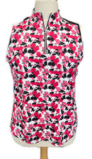 Tail White Label Black, Pink & White Floral Sleeveless Golf Top Size XXL-1