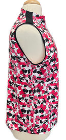 Tail White Label Black, Pink & White Floral Sleeveless Golf Top Size XXL-2