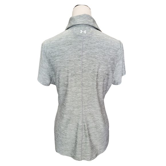 Under Armour Women's Gray Heather Golf Polo w/ Pinehurst Logo Size M